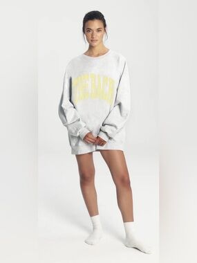 The Bar The Bach Oversized Varsity Sweatshirt / Gray / Size XLarge